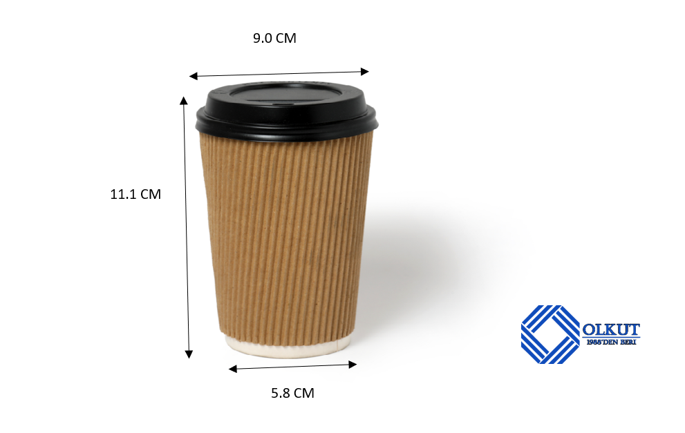14 Oz Kraft Ripple Double Wall Karton Bardak