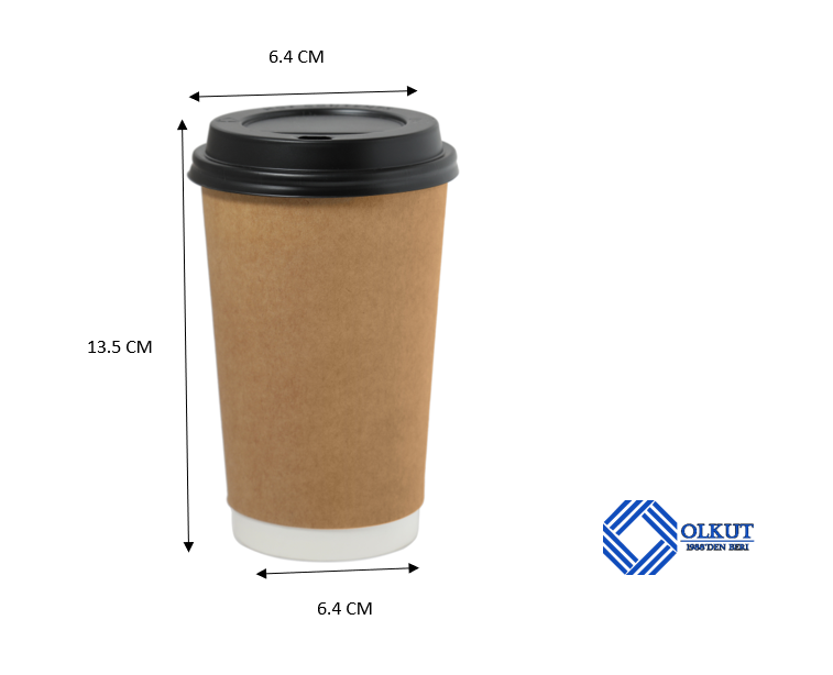 16 Oz Double Wall Sıcak İçecek Karton Bardak